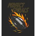thumbnail image 2 of "Perfect Spirals" Flaming Football Youth Black Long Sleeve Hoodie-XXL, 2 of 3