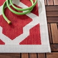 thumbnail image 6 of Safavieh Courtyard Amber Geometric Indoor/Outdoor Area Rug, Red/Bone, 4' x 5'7", 6 of 14