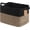 Black Jute, variant on PETGLE Woven Storage Basket, 22”x17”x12” Large Blanket Storage for Living Room, Rope Baskets for Organizing, Rectangle Nursery Toy Box With Handles, Brown and White