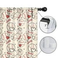 thumbnail image 4 of Blackout Kids Curtains,Baseball Heart Pattern Childrens Insulated Curtains Set Of 2,Bedroom Essentials,Toddler Room Decor 52"x63", 4 of 5