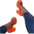 thumbnail image 1 of Womens Sandals Block Heel Platform Chunky Heeled Clear Transparent String Wedges Ankle Strap Sandals for Women, 1 of 7