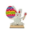 thumbnail image 1 of WREESH 2022 Easter Decorations Easter Wood Printing Decorations Easter Atmosphere Layout Clearance, 1 of 2