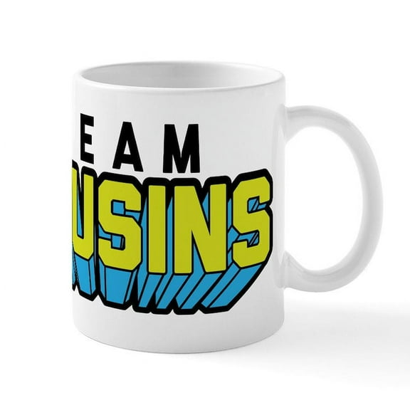 CafePress - Team Cousins Mugs - 11 oz Ceramic Mug - Novelty Coffee Tea Cup