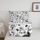 thumbnail image 5 of Luna Sol Estrellas juego de cama para Niños Niñas,Negro Blanco Plantas Botánicas Silvestres Todos, 5 of 7