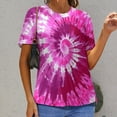 thumbnail image 6 of Colorful Swirls Tie-dye Women's T-Shirt Short Sleeve T Shirts Tops Tee Ladies Loose T, 6 of 6