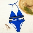 thumbnail image 4 of Pimfylm Bikini Sets for Women High Waist Swimsuits Swimsuits Women Two Piece Bikinis Bathing Suits(Blue,M), 4 of 5