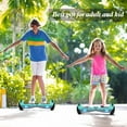 thumbnail image 4 of SISIGAD 6.5" Two-Wheel Self Balancing Hoverboard with Bluetooth and LED Lights Electric Scooter Hoverboard for Kids Green-Gray, 4 of 5