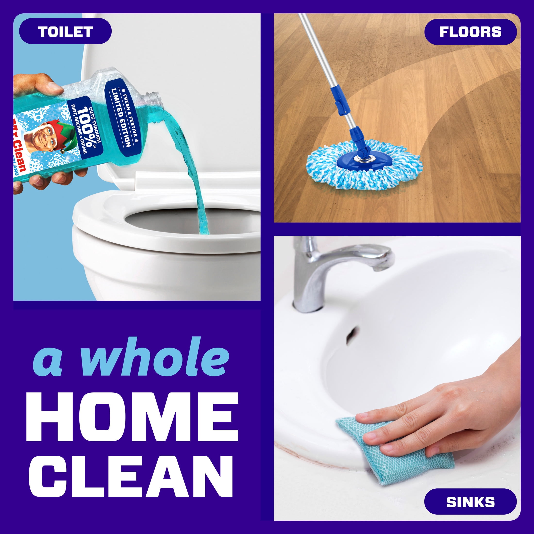 Mr. Clean All Purpose Cleaner, Floor Cleaner, Mop Soap, Cleaning Liquid, Winter Wonderland, 41 fl oz