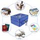 thumbnail image 5 of 1 caja de seguridad portátil pequeña para guardar dinero en efectivo, monedas y billetes (azul), 5 of 11