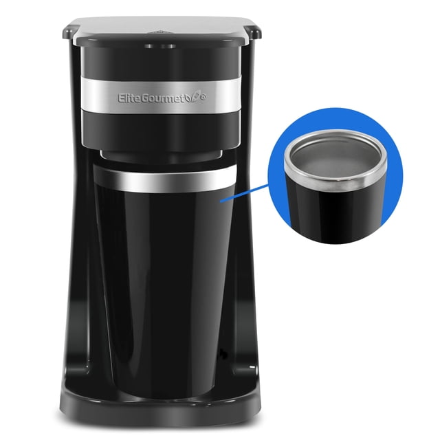 Cafetera Elite Gourmet EHC111A con taza térmica de 400 ml, color negro Elite Gourmet NA
