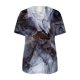 thumbnail image 5 of Fiudx Camisas para Mujer Blusa Informal de Manga Corta con Cremallera y Cuello Redondo para Mujer, 5 of 5