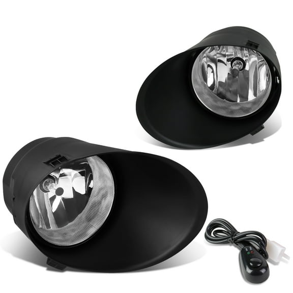 DNA Motoring FL-ZTL-817-CH For 2007 to 2013 Toyota Tundra Sequoia Pair Bumper Driving Fog Light Lamp Switch Clear Lens 08 09 10 11 12