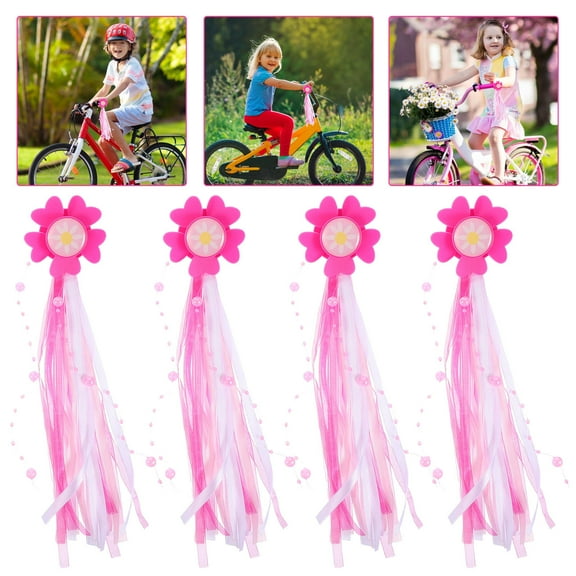 HONITANO Bike Ribbons 4Pcs for Handlebar Streamers in Multicolor Design