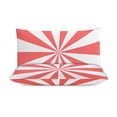 thumbnail image 3 of 3 Pcs Soft Bedding Set, Includes 1 Duvet Cover with Zipper And 2 Pillow Shams,Aesthetic Antique Pink And White Sunburst Twin(86"x70"), 3 of 8