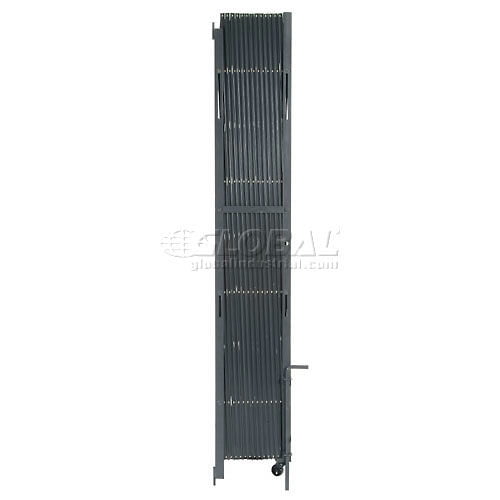 Global Industrial 241689 Double Folding Security Gate, Gray - 10 x 5 ft.