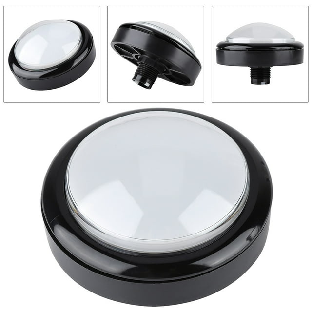 Game Button, 3.7X3.7X2.2Inch Led Light Button, Abs Resistant Safe For Classroom For Safe And Secure Usage Horn Button Switch