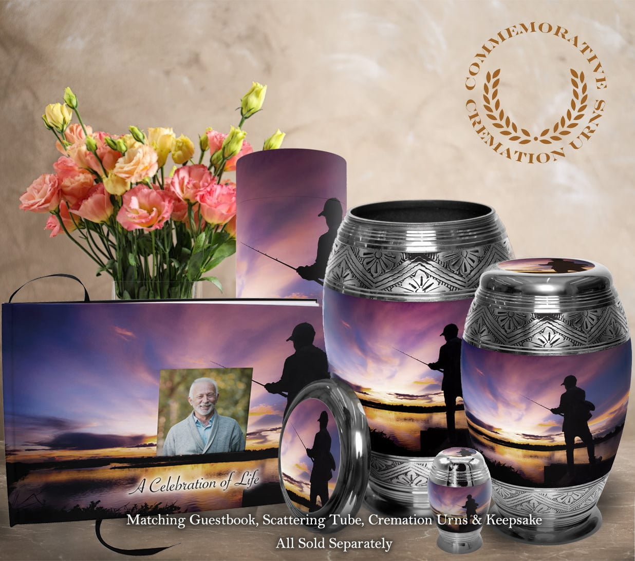 Gone Fishing Urn Cremation Urns for Human Ashes Adult Urns for Cremation Ashes Urns for Adult Cremation Ashes Urns for Ashes Cremation Urns for Human Ashes Adult 200 Cubic Inches XL