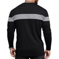 thumbnail image 5 of Men's New Casual Street Exercise Crewneck Long Sleeve Shirt, Spring Fall Sporty Style Top for Daily Wear,Black,M, 5 of 5
