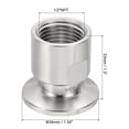 thumbnail image 2 of 1 in TC Tri Clamps Adaptor, 1pcs Tri Clamps Fittings to NPT 1/2 Female Thread Adaptor 304 Stainless Steel for Food Beverage, 34mm Ferrule, 2 of 5