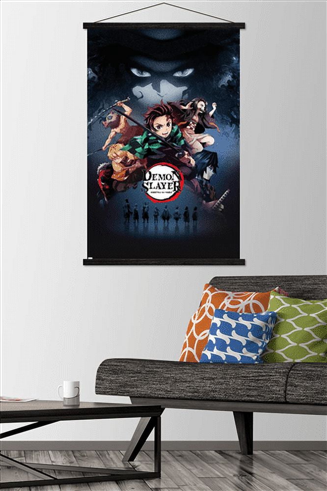 Demon Slayer - Key Visual 3 Wall Poster with Magnetic Frame, 22.375" x 34"