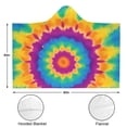thumbnail image 3 of Wearable Blanket,Colorful Tie Dye Star Pattern Hooded Wearable Sherpa Blanket for Adults & Teens,Winter Poncho Shawl Wrap Cape Thick Warm,60"x80", 3 of 5