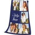 thumbnail image 4 of Custom Couple Blanket Gifts For Boyfriend Girlfriend, Personalized Picture Text Blanket, Custom Photo Blanket For Couples, Gifts For Husband Wife, Valentines, I Love You Gift, 4 of 6
