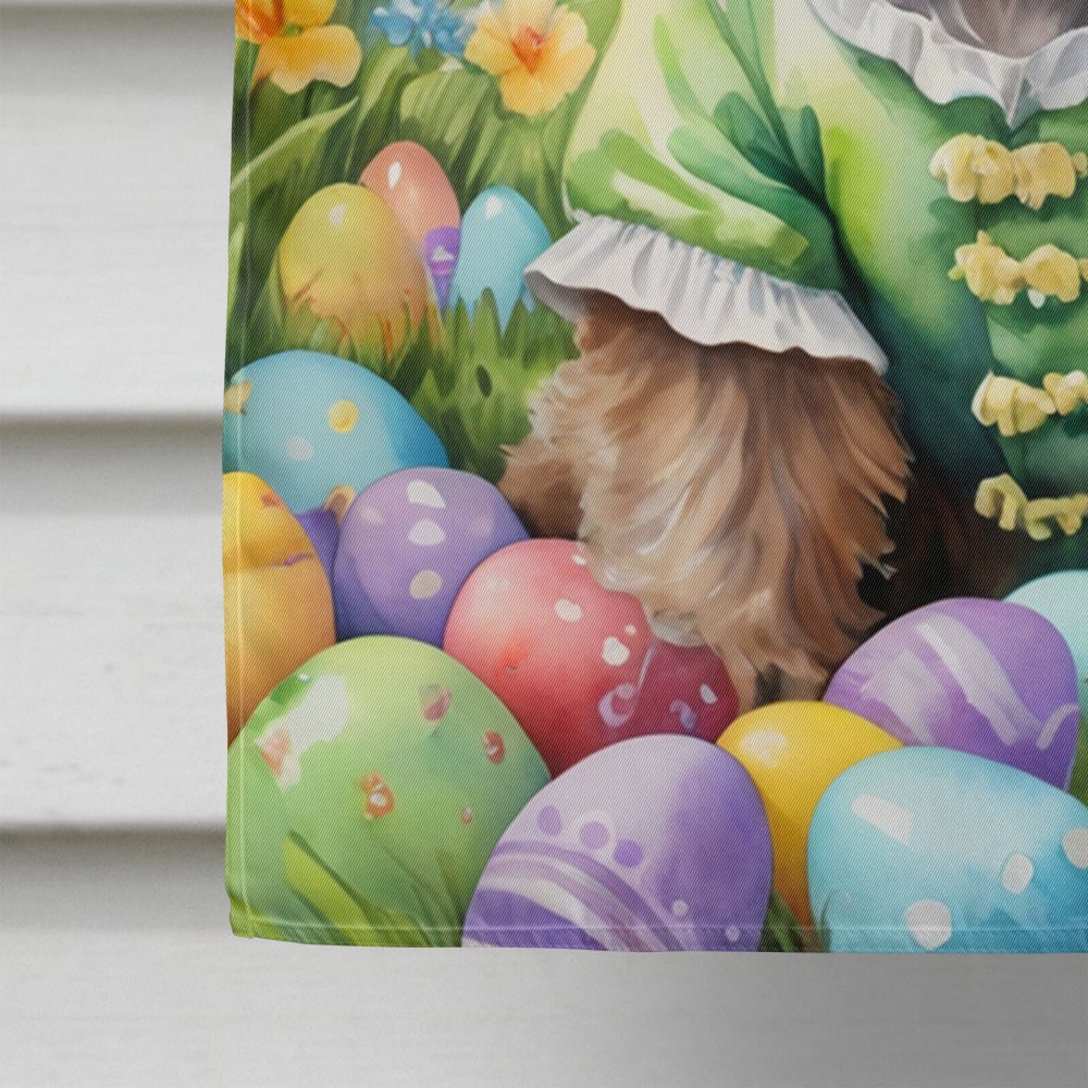 Brussels Griffon Easter Egg Hunt House Flag 28 in x 40 in