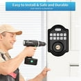 thumbnail image 4 of Keyless Entry Door Lock, Electronic Keypad Deadbolt with Door Level, Deadbolt Smart Door Lock for Front Door, Front Door Lock Set, Auto Lock, Easy Installation,Black, 4 of 8