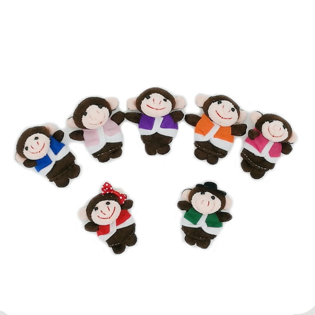 7 unids/set mono marioneta de dedo para bebé juguetes para padres e hijos juego interactivo juguetes lindos animales cuentos educativos juguetes regalo