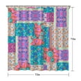 thumbnail image 5 of Waterproof Boho Patchwork Vintage Shower Curtain 72x72 Inch Bohemian Style Stitching Colorful Floral Retro Shower Curtains for Bathroom Hotel Home Decor with 12 Hooks, 5 of 5