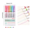 thumbnail image 1 of Color Marker Pen Liner Color Pen Tip Pens 6 Pcs Curve Highlighter Color Marker Pen Liner Color Pen Tip Pens With 6 Different Curve Shapes Highlighters, 1 of 8