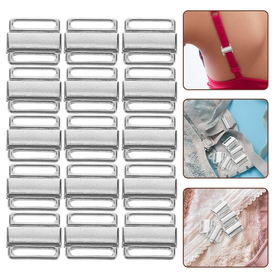MLINS Clasp Hooks Alloy Front Buckle Bra Clip Hook 1.80X1.50X0.30CM Silver
