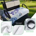 thumbnail image 5 of Golf Cart Seat Covers for 2 Seater,Blue Purple Floral Microfiber Cart Seat Towel Blanket,Ombre Butterflies Modern Art Spring Absorbent Breathable NonSlip Bench Seats Protector for Golf Course 51"x31", 5 of 9