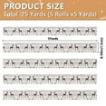 thumbnail image 3 of 5 Rolls Christmas Ribbon 1.5 inch Wide Decorative Ribbon for Gift Wrapping and Holiday Decorations Reindeer Pattern, 3 of 7