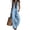 Blue, variant on Cotton Linen Jumpsuits for Women Collared Zip Up Sleeveless Loose Fit Rompers Embroidered Trim Summer Casual Jumpsuits with Pockets Pink L