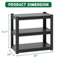 thumbnail image 6 of CQSXDA Adjustable 3-Tier Metal Fish Tank Stand For 20-30 Gallon Saline Or Freshwater Aquariums, 34"W x 18"D x 31"H For Home Office, Black, 6 of 9