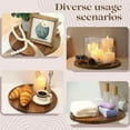 thumbnail image 5 of 10 Inches Candle Holder Tray Home Decor, Acacia Round Wood Tray for Coffee Table, Coffee Table Tray,Small Wooden Serving Tray, Decorative Trays for Home Decor(1 Pack), 5 of 9
