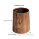 thumbnail image 4 of GOOHOCHY Bote de basura grande redondo, contenedor de basura de grano de madera de simulación, contenedor de residuos para cocina y sala de estar, 4 of 8
