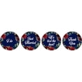 thumbnail image 1 of Darling Souvenir DIY Pack Of 190 Pcs Wedding Floral Border Stickers Chocolate Labels-Navy Blue, 1 of 1