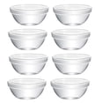 thumbnail image 1 of 8pcs Glass Dessert Rice Pudding Bowls Round Glass Bowls Pudding Containers, 1 of 8