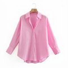 Zevity nuevas mujeres simplemente color caramelo camisas de popelina de un solo pecho Oficina señora blusa de manga larga Roupas Chic Chemise Tops LS9114 Deng Xun unisex