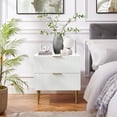 thumbnail image 1 of Lillianne Lacquer Finish 2 Drawer Side Table, Nightstand, 1 of 8