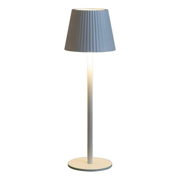 Merkury Innovations 14" Portable LED Metal Touch Lamp White