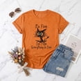 thumbnail image 2 of VNJQPG Women's Funny Sarcastic Cat Graphic Tee Crewneck Casual Everyday T-Shirt(Y14-Orange,M), 2 of 3