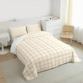 thumbnail image 3 of Homewish Orange Plaid Queen Comforter Set, Geometric Buffalo Grid Bedding Sets, Cute Checkered Bedding Comforter Set, Lightweight Room Decor, 3 of 8