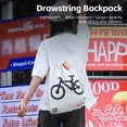 thumbnail image 4 of WEST BIKING Versatile Drawstring Backpack for Sports & Travel - Large Capacity, Durable Polyester Cotton, 8L Storage, White, 4 of 6