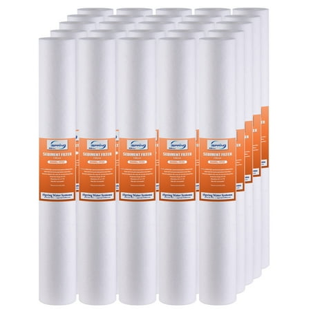 

iSpring FP25X25 5 Micron 20-Inch X 2.5-Inch Sediment Filter Replacement Cartridges 25-Pack