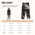 thumbnail image 2 of Salouo Realistic Rose Skull Print Women's Pajama Pants Casual Loose Sweatpants PJs Flowy Pants Drawstring Palazzo for Women Wide Leg Pants Lounge Pajama -X-Large, 2 of 8