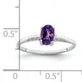 thumbnail image 2 of Primal Gold 14 Karat White Gold 6x4mm Oval Amethyst Checker Ring, 2 of 4