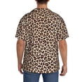 thumbnail image 3 of Rateoe Leopard Print-2 Print Mens Front Pocket Hawaiian Shirts Casual Shirts Short Sleeve Button Down Beach Tropical Shirts-XX-Large, 3 of 5